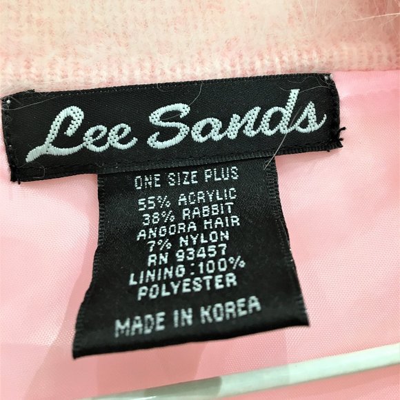 Lee Sands Pink Rabbit Angora Hair Sweater 1X - Picture 3 of 8